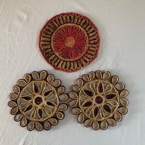 Vintage‎ Rattan Trivets/ Hot Pads Three Total